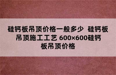 硅钙板吊顶价格一般多少  硅钙板吊顶施工工艺 600×600硅钙板吊顶价格